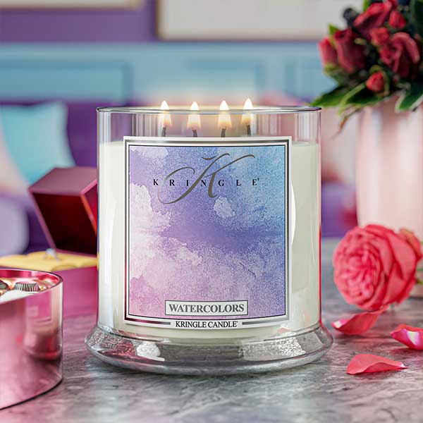 Watercolors XL Jar 4-Wick NEW! | Soy Candle - Kringle Candle Israel