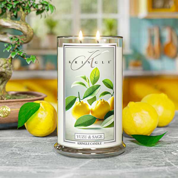 Yuzu & Sage Large Jar NEW! | Soy Candle - Kringle Candle Israel