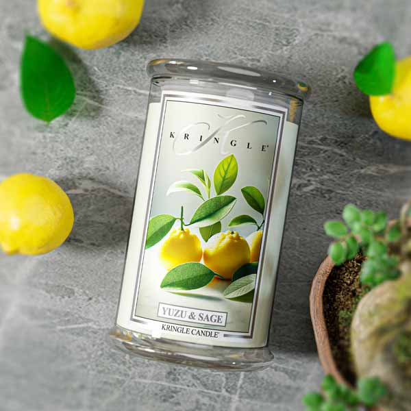 Yuzu & Sage Large Jar NEW! | Soy Candle - Kringle Candle Israel