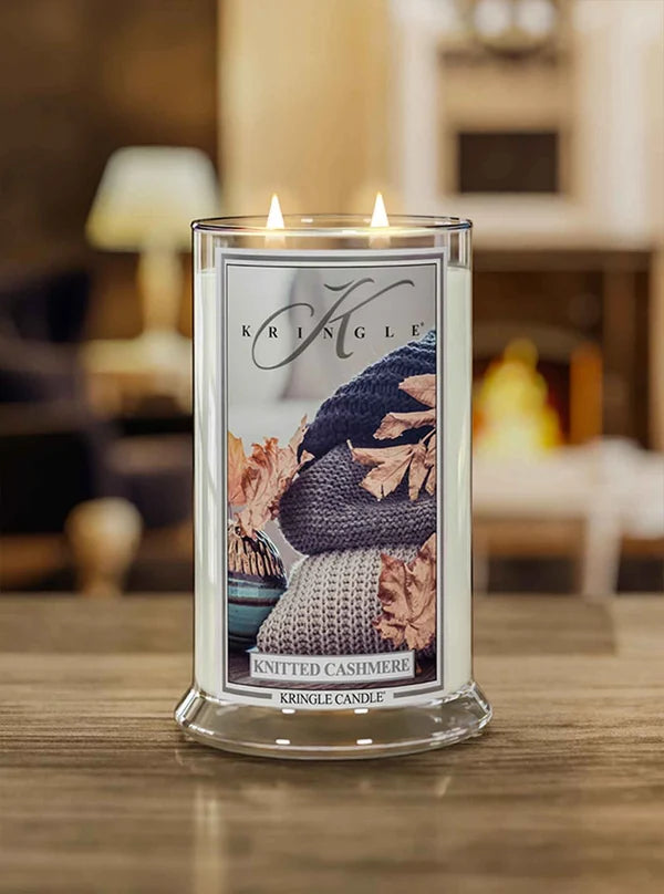 Knitted Cashmere Large Jar | Soy Candle - Kringle Candle Israel