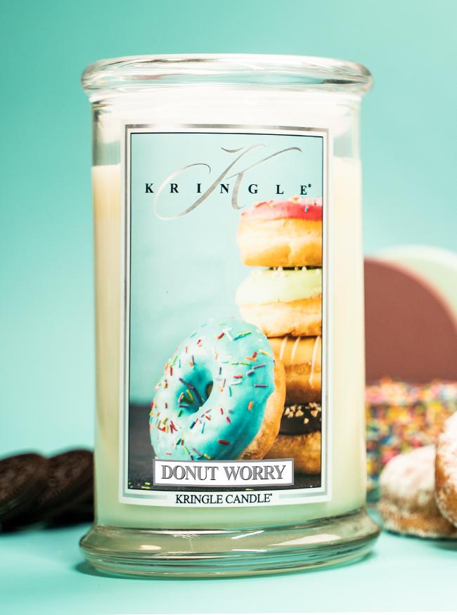 Donut Worry Large Classic Jar | Soy Candle - Kringle Candle Israel