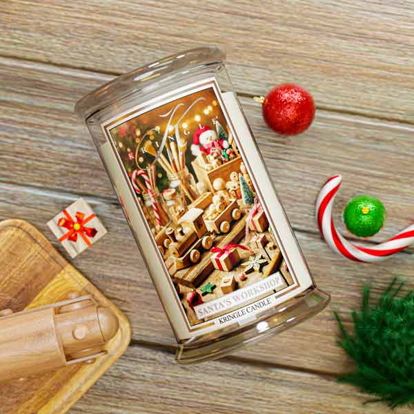 Santa’s Workshop Large Jar | Soy Candle - Kringle Candle Israel