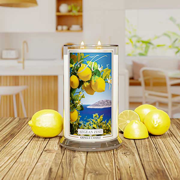 Aegean Zest Large Jar NEW! | Soy Candle - Kringle Candle Israel