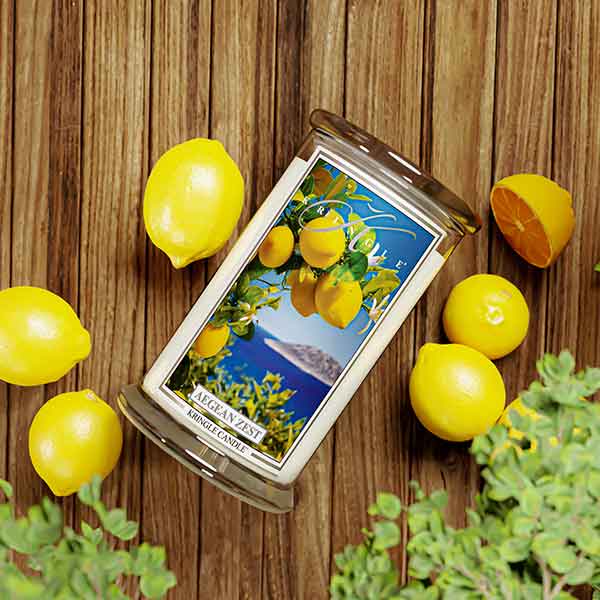 Aegean Zest Large Jar NEW! | Soy Candle - Kringle Candle Israel