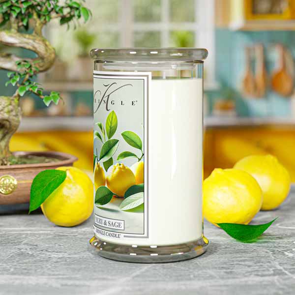 Yuzu & Sage Large Jar NEW! | Soy Candle - Kringle Candle Israel
