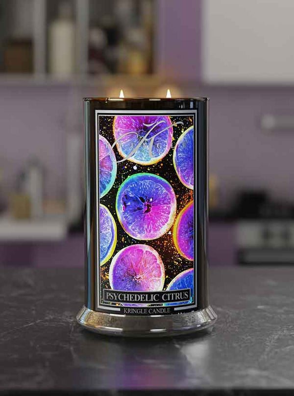 Psychedelic Citrus Black Jar | Soy Candle