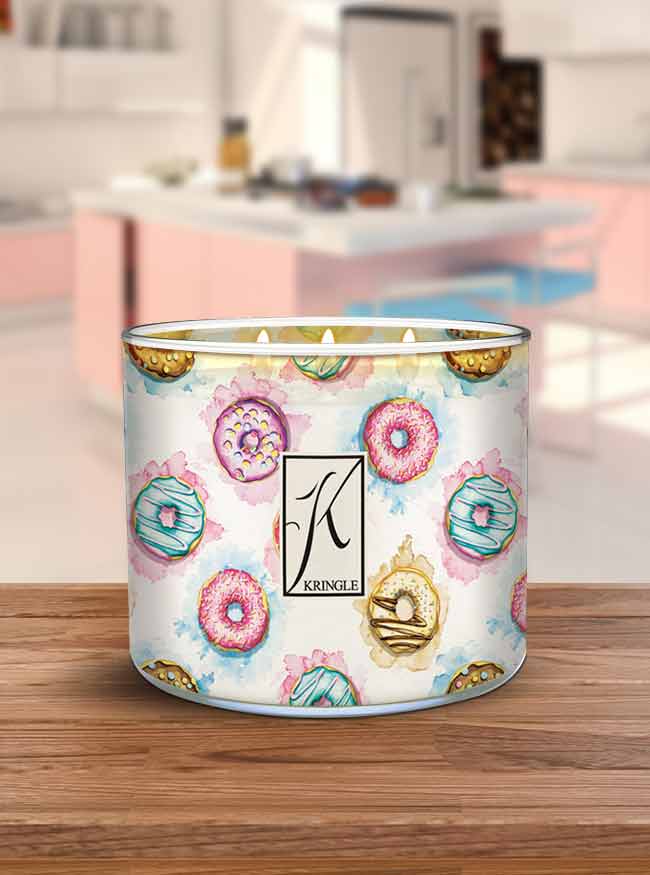 Donut Worry 3-wick | Soy Candle - Kringle Candle Israel