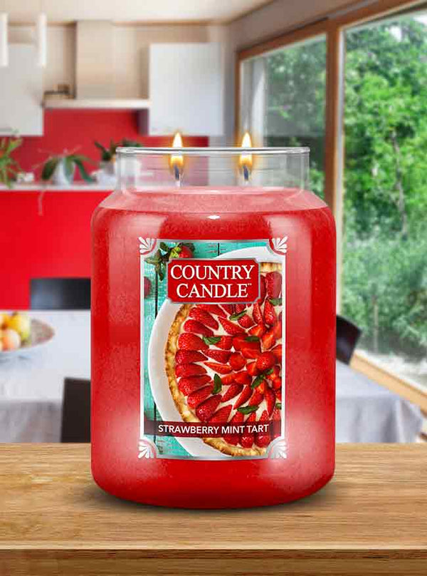 Strawberry Mint Tart Large Jar | Soy Candle