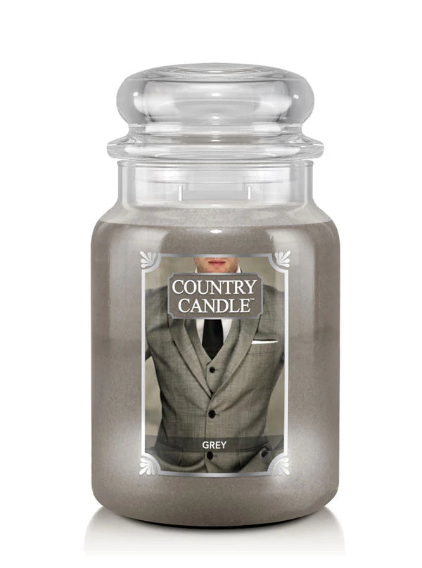 Grey Large Jar | Soy  Candle - Kringle Candle Israel