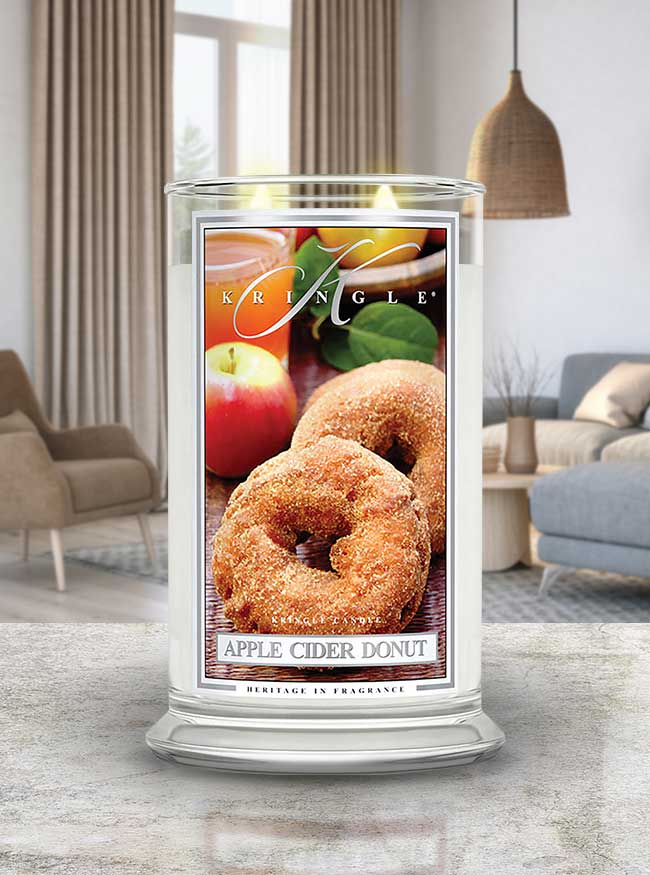 Apple Cider Donut  NEW! | Soy Candle - Kringle Candle Israel