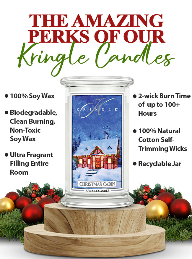 Christmas Cabin  | Soy Candle - Kringle Candle Israel