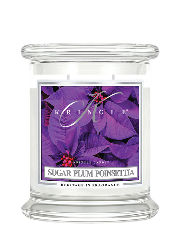 Sugar Plum Poinsettia Medium Classic Jar - Kringle Candle Israel