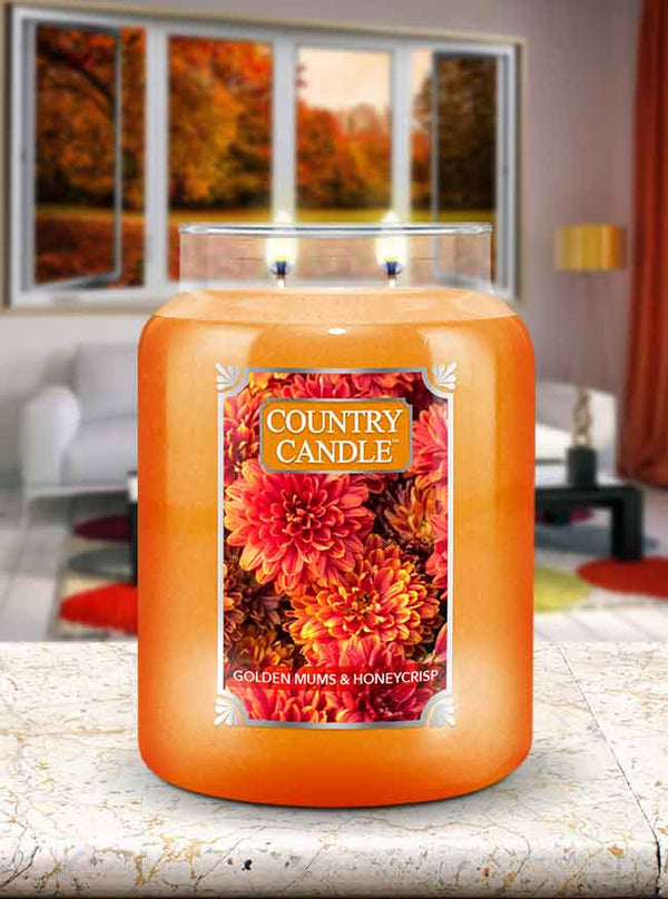 Golden Mums & Honeycrisp Large Jar Candle