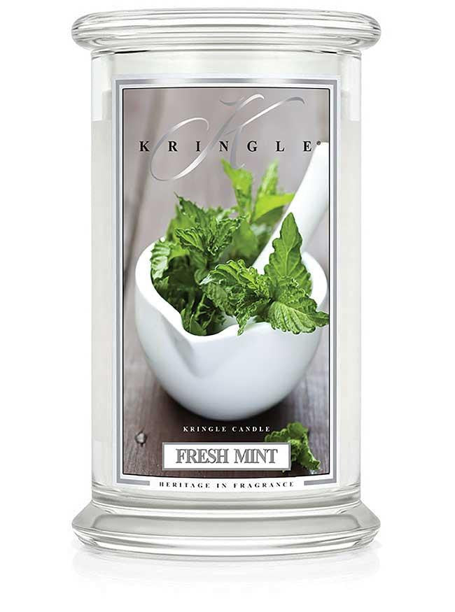 Fresh Mint Large Classic Jar - Kringle Candle Israel